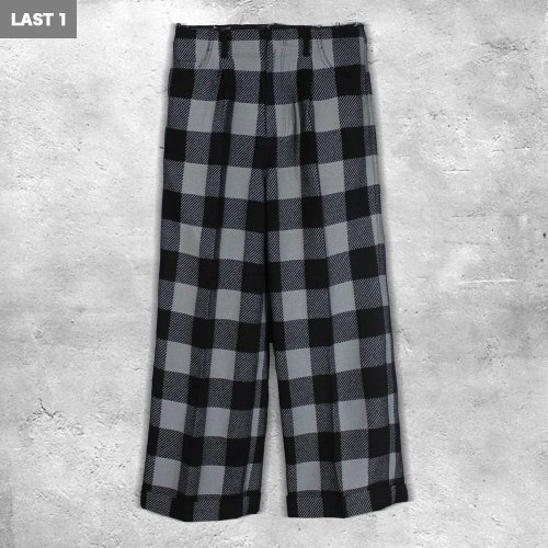 <img class='new_mark_img1' src='https://img.shop-pro.jp/img/new/icons8.gif' style='border:none;display:inline;margin:0px;padding:0px;width:auto;' />BED j.w. FORDCheck Pattern Wide Pants (WhiteBlack)