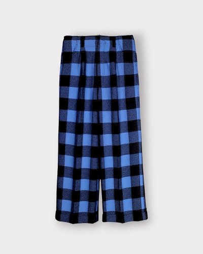 BED j.w. FORDCheck Pattern Wide Pants (BlueBlack)