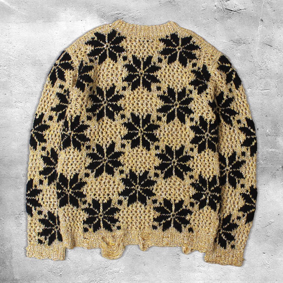 BED j.w. FORD Snow Pattern Crew Neck Knit (Beige) | bed j.w. ford knit｜ベッドフォード  ニット｜ bed j.w. ford 通販｜- 仙台セレクトショップ RARE OF THE LOOP