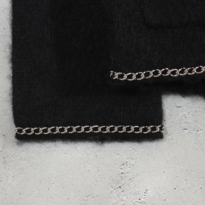 BED j.w. FORD Chain Mohair Cardigan (Black) | bed j.w. ford