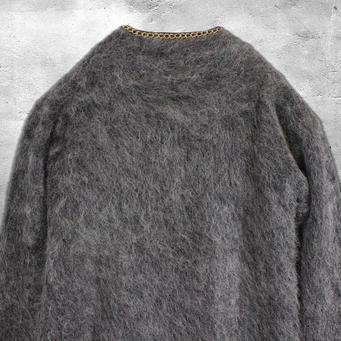 BED j.w. FORD Chain Mohair Cardigan (Charcoal) | bed j.w. BED j.w. FORD Chain Mohair Cardigan (Charcoal) | bed j.w.