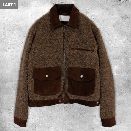 <img class='new_mark_img1' src='https://img.shop-pro.jp/img/new/icons8.gif' style='border:none;display:inline;margin:0px;padding:0px;width:auto;' />SUGARHILLSHAGGY BLOUSON(DARK BROWN)