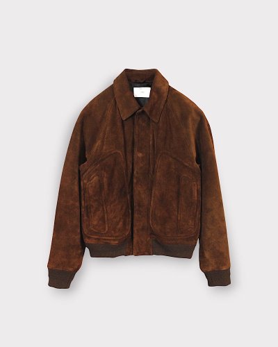 SUGARHILLSUEDE PIPING LEATHER BLOUSON(BROWN)