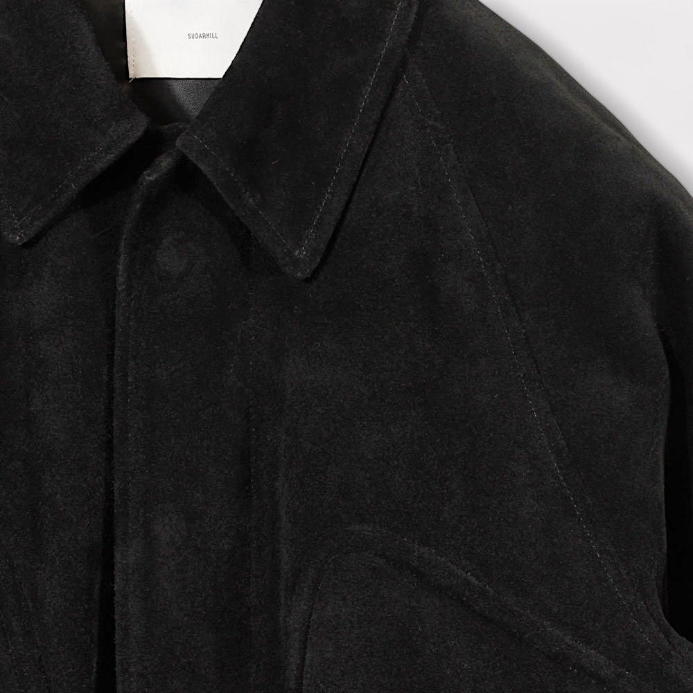 SUGARHILL SUEDE PIPING LEATHER BLOUSON(BLACK)｜シュガーヒル