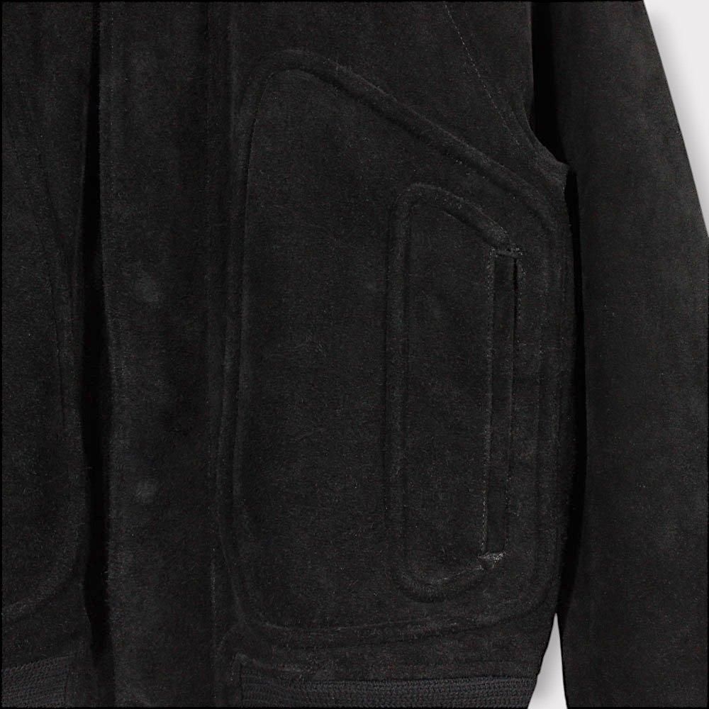 SUGARHILL SUEDE PIPING LEATHER BLOUSON(BLACK)｜シュガーヒル