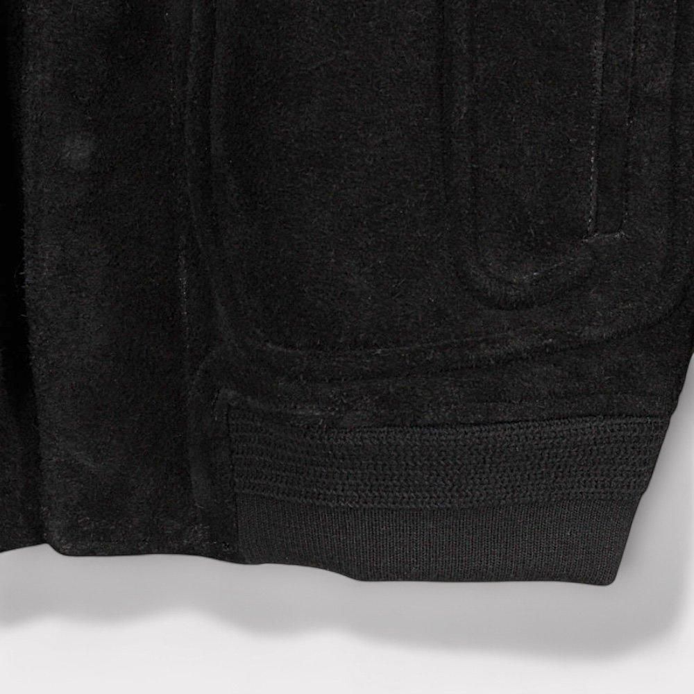 SUGARHILL SUEDE PIPING LEATHER BLOUSON(BLACK)｜シュガーヒル