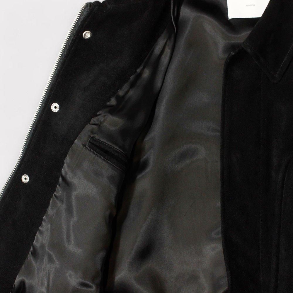 SUGARHILL SUEDE PIPING LEATHER BLOUSON(BLACK)｜シュガーヒル