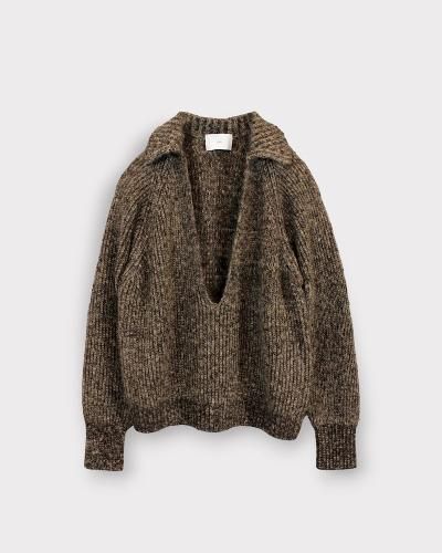 SUGARHILLMOHAIR PULLOVER SWEATER(BROWN  CAMEL)