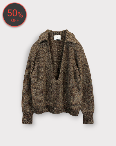 SUGARHILLMOHAIR PULLOVER SWEATER(BROWN  CAMEL) 49,500-