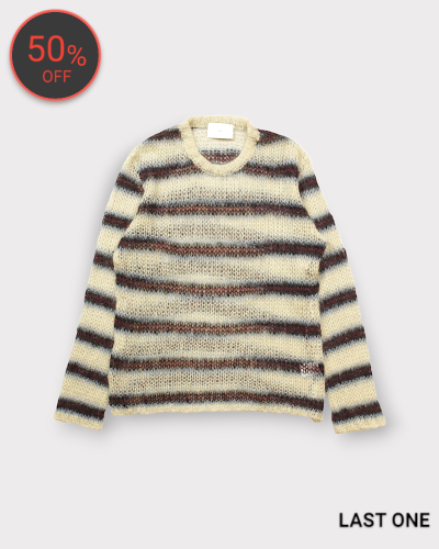 <img class='new_mark_img1' src='https://img.shop-pro.jp/img/new/icons20.gif' style='border:none;display:inline;margin:0px;padding:0px;width:auto;' />SUGARHILLMOHAIR STRIPE PULLOVER(WINE STRIPE) 39,600-