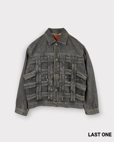 SUGARHILLCAGED DENIM JACKET(BLACK)