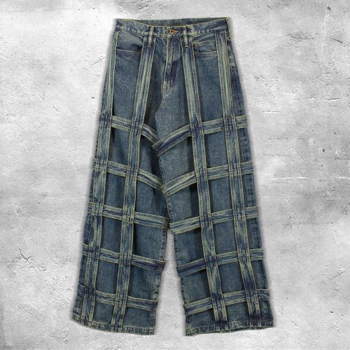 <img class='new_mark_img1' src='https://img.shop-pro.jp/img/new/icons8.gif' style='border:none;display:inline;margin:0px;padding:0px;width:auto;' />SUGARHILLCAGED DENIM PANTS(INDIGO)