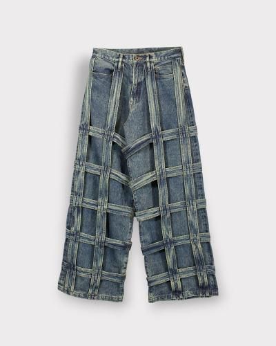 SUGARHILLCAGED DENIM PANTS(INDIGO)