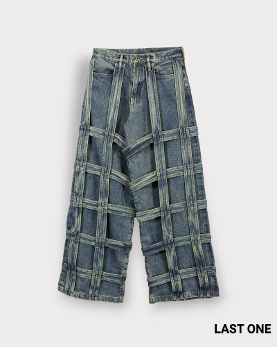 SUGARHILLCAGED DENIM PANTS(INDIGO)