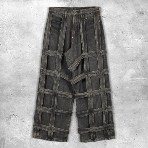 <img class='new_mark_img1' src='https://img.shop-pro.jp/img/new/icons8.gif' style='border:none;display:inline;margin:0px;padding:0px;width:auto;' />SUGARHILLCAGED DENIM PANTS(BLACK)