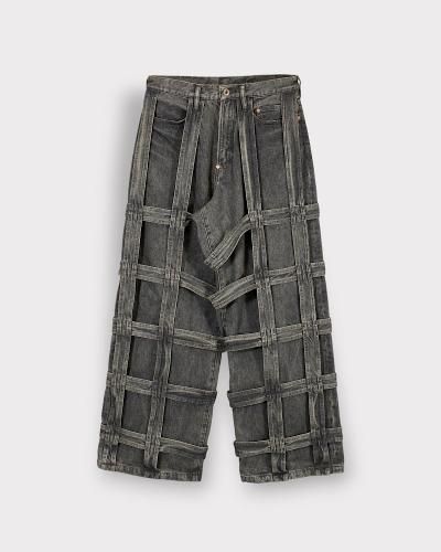 SUGARHILLCAGED DENIM PANTS(BLACK)