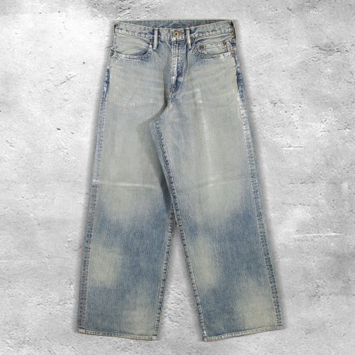 <img class='new_mark_img1' src='https://img.shop-pro.jp/img/new/icons65.gif' style='border:none;display:inline;margin:0px;padding:0px;width:auto;' />SUGARHILLFOILED DENIM TROUSERS WIDE CUT(INDIGO)