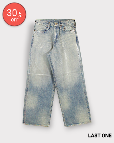 <img class='new_mark_img1' src='https://img.shop-pro.jp/img/new/icons20.gif' style='border:none;display:inline;margin:0px;padding:0px;width:auto;' />SUGARHILLFOILED DENIM TROUSERS WIDE CUT(INDIGO) 66,000-