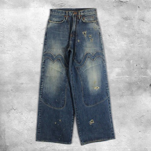 <img class='new_mark_img1' src='https://img.shop-pro.jp/img/new/icons8.gif' style='border:none;display:inline;margin:0px;padding:0px;width:auto;' />SUGARHILLFADED MODERN WESTERN DENIM WIDE TROUSERS