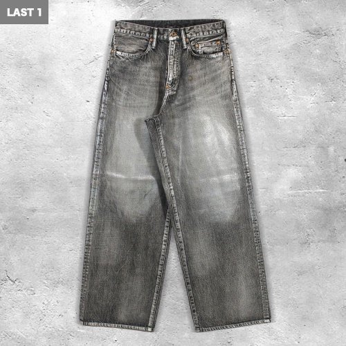 <img class='new_mark_img1' src='https://img.shop-pro.jp/img/new/icons65.gif' style='border:none;display:inline;margin:0px;padding:0px;width:auto;' />SUGARHILLFOILED DENIM TROUSERS WIDE CUT(BLACK)