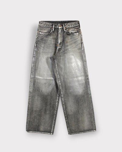 <img class='new_mark_img1' src='https://img.shop-pro.jp/img/new/icons20.gif' style='border:none;display:inline;margin:0px;padding:0px;width:auto;' />SUGARHILLFOILED DENIM TROUSERS WIDE CUT(BLACK)