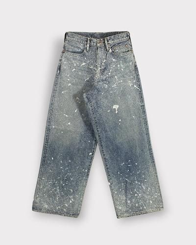 SUGARHILLMOLDED DENIM TROUSERS WIDE CUT(INDIGO)