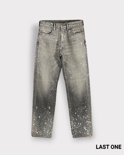 SUGARHILLMOLDED DENIM TROUSERS STRAIGHT CUT(BLACK)