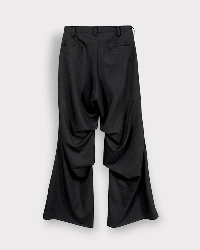 salvam サルバツ　パンツ黒 サルバム タックワイドスラックス(Black) | sulvam pants