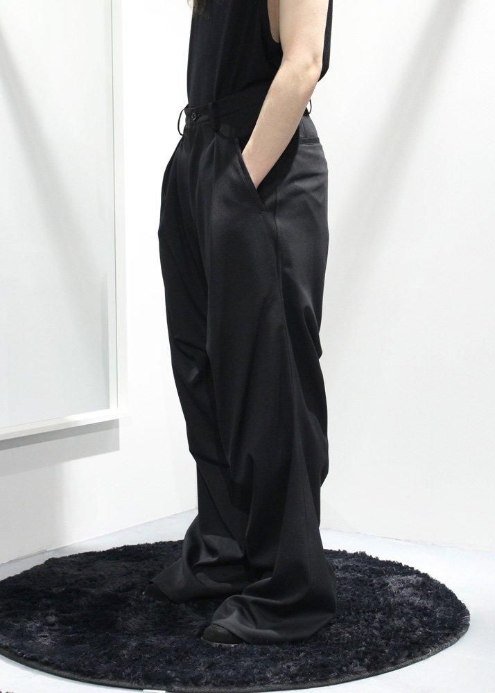 sulvam ワイドスラックス サルバム タックワイドスラックス(Black) | sulvam pants