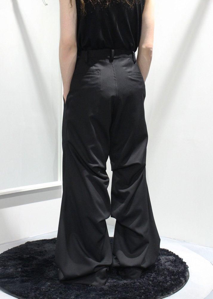 salvam サルバツ　パンツ黒 サルバム タックワイドスラックス(Black) | sulvam pants