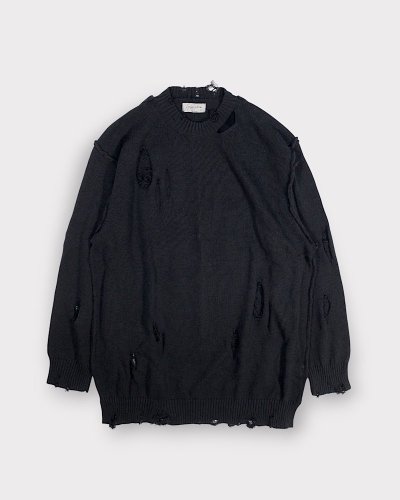 <img class='new_mark_img1' src='https://img.shop-pro.jp/img/new/icons8.gif' style='border:none;display:inline;margin:0px;padding:0px;width:auto;' />Yohji Yamamoto POUR HOMME7G2P JERSEY ROUND NECK KNIT(Black)