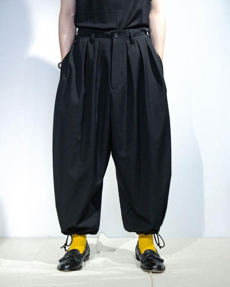 Yohji Yamamoto pour homme  パッチ付き バルーンパンツ Yohji Yamamoto POUR HOMME】WOOL GABARDINE SLIM BALLON PANTS