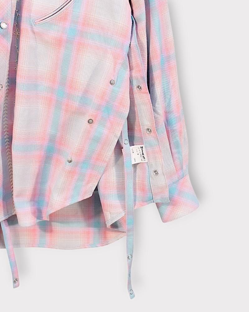 SEVESKIG Ombre Check Western Shirt(Blue)｜seveskig正規取扱