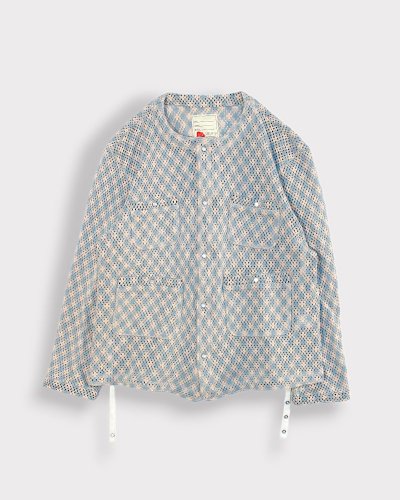 <img class='new_mark_img1' src='https://img.shop-pro.jp/img/new/icons64.gif' style='border:none;display:inline;margin:0px;padding:0px;width:auto;' />SEVESKIGArgyle Cotton Mesh Cardigan(Sax)