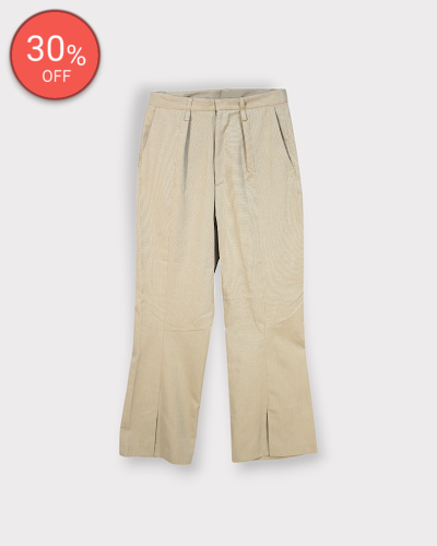 SEVESKIGJapanese Chambray Structured Slacks(Beige) 49,500-