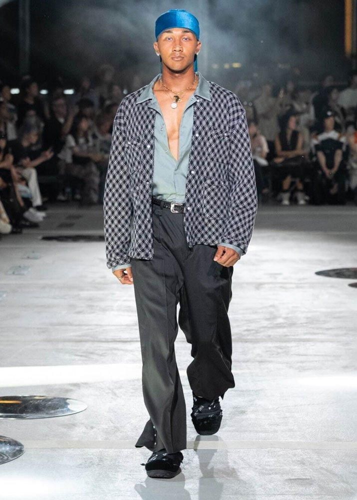 SEVESKIG セヴシグ　Melting Plaid Slacks PT-SV-NYA-1005 / Melting Plaid Slacks – SEVESKIG