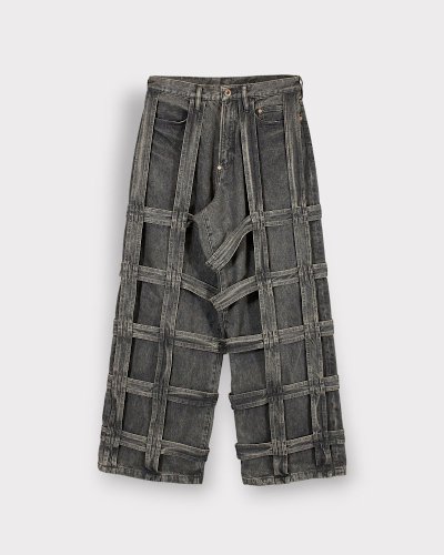 <img class='new_mark_img1' src='https://img.shop-pro.jp/img/new/icons8.gif' style='border:none;display:inline;margin:0px;padding:0px;width:auto;' />SUGARHILLCAGED DENIM PANTS(BLACK)