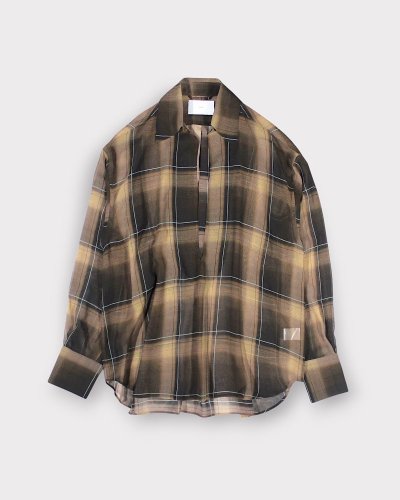 <img class='new_mark_img1' src='https://img.shop-pro.jp/img/new/icons8.gif' style='border:none;display:inline;margin:0px;padding:0px;width:auto;' />SUGARHILLSHEER OMBRE BLOUSE(BROWN  CAMEL)