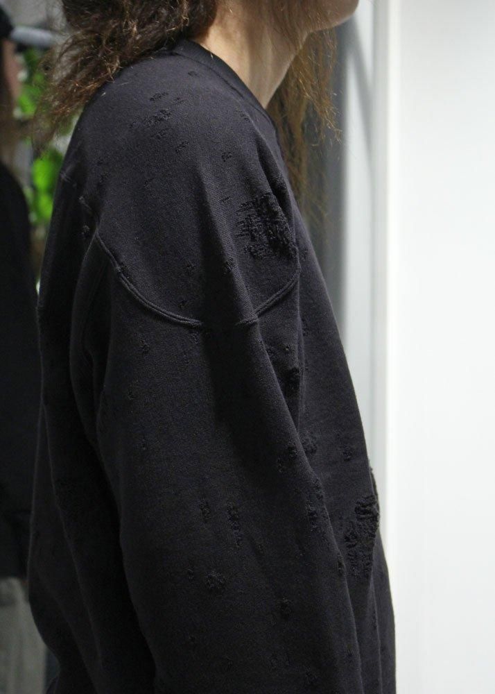 Yohji Yamamoto POUR HOMME】DAMAGED LINING SWEAT SHIRT Yohji Yamamoto POUR HOMME】DAMAGED LINING SWEAT SHIRT