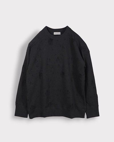 <img class='new_mark_img1' src='https://img.shop-pro.jp/img/new/icons8.gif' style='border:none;display:inline;margin:0px;padding:0px;width:auto;' />Yohji Yamamoto POUR HOMMEDAMAGE FLEECE SHOULDER SWITCHING ROUND NECK PULLOVER