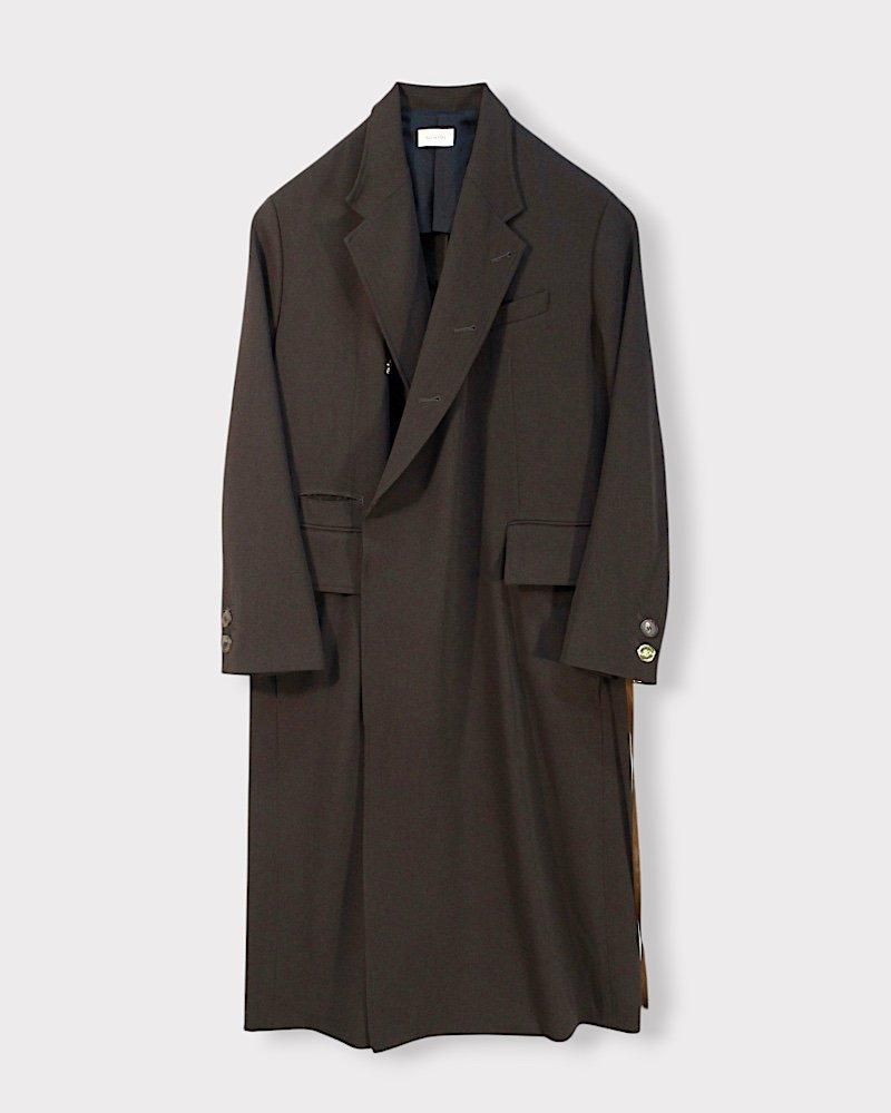 BED j.w. FORD Wool Double-Breasted Coat(Brown) | bed j.w.