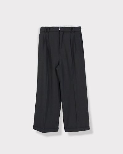 BED j.w. FORDWool Wide Trousers(Black)