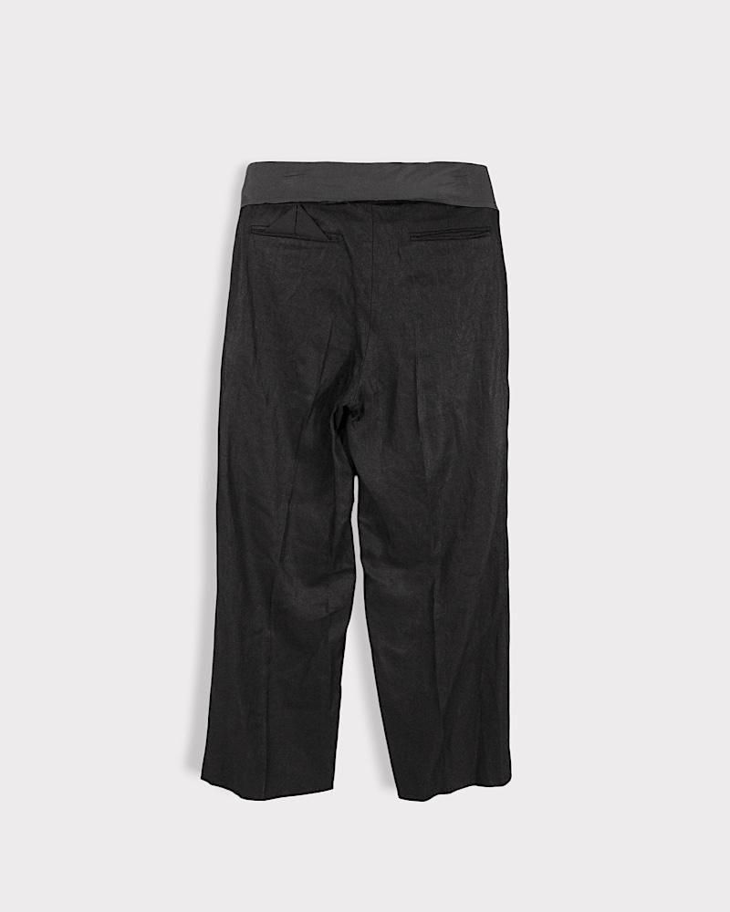 新品未使用 MIDORIKAWA ミドリカワ リネンスラックス S Midorikawa LINEN SLACKS(Black)｜ミドリカワ リネンスラックス