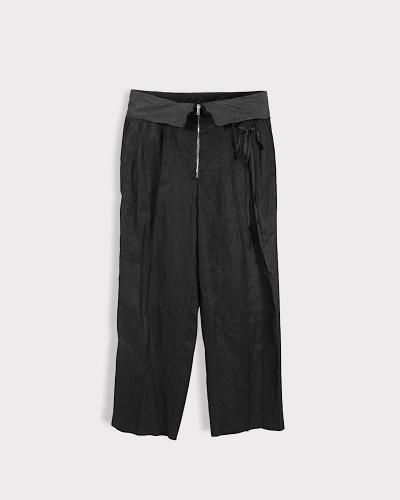 9/6終了 ミドリカワリョウ パンツ 試着程度 Midorikawa ONE TUCK SLACKS(Black)|ミドリカワ スラックス