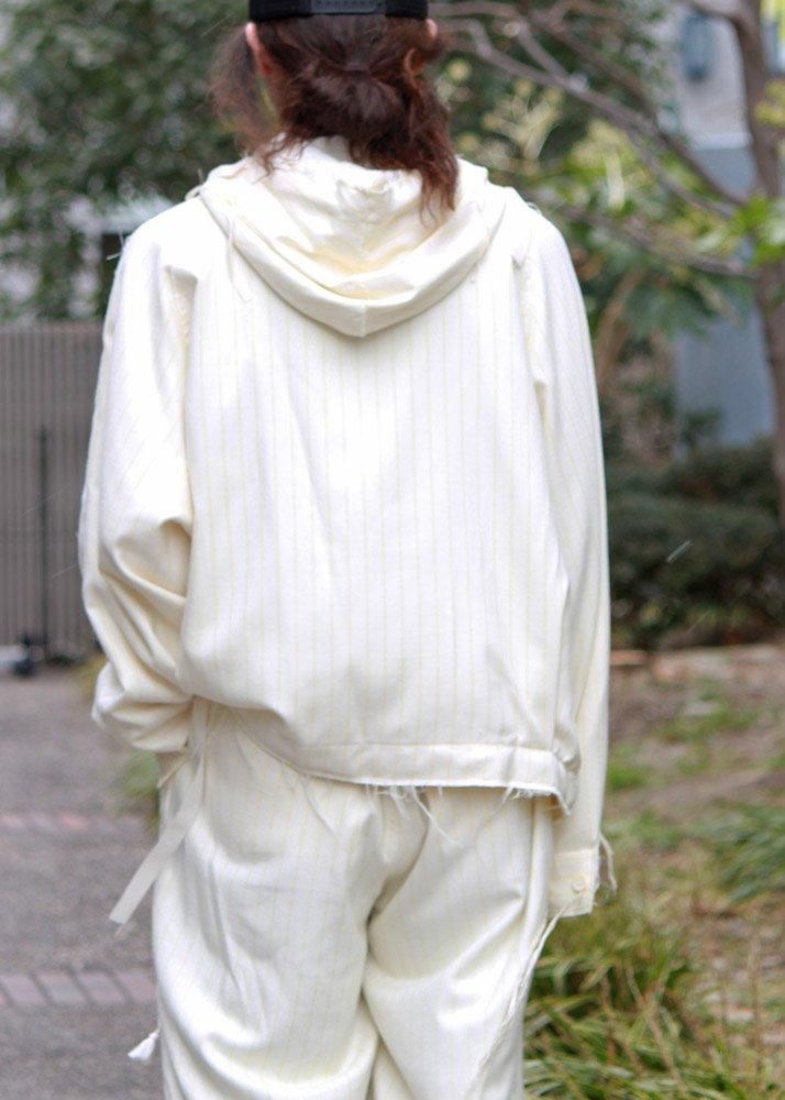 Midorikawa SILK STRIPE PULLOVER SHIRT BLOUSON｜ミドリカワ