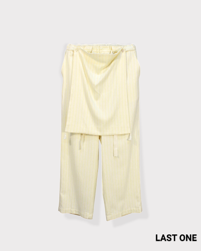 MidorikawaSILK STRIPE APRON EASY PANTS