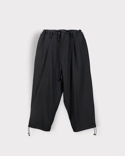 Yohji Yamamoto POUR HOMMEWOOL GABARDINE NEW STANDARD 2TUCKS STRING PANTS