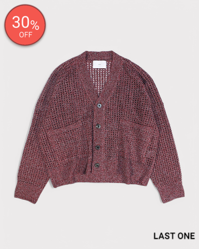 SUGARHILLMOCK TWISTED YERN KNIT CARDIGAN(WINE&MINT) 64,900-