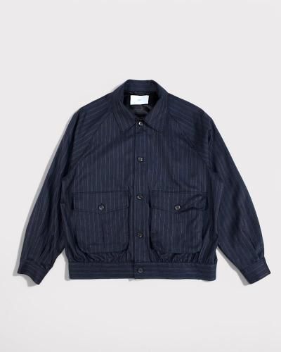 <img class='new_mark_img1' src='https://img.shop-pro.jp/img/new/icons8.gif' style='border:none;display:inline;margin:0px;padding:0px;width:auto;' />SUGARHILLSUMMER WOOL BLOUSON(NAVY STRIPE)