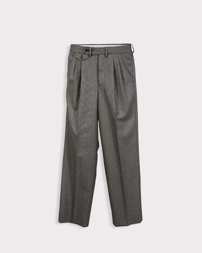 SUGARHILLSUMMER WOOL TROUSERS(GRAY STRIPE)